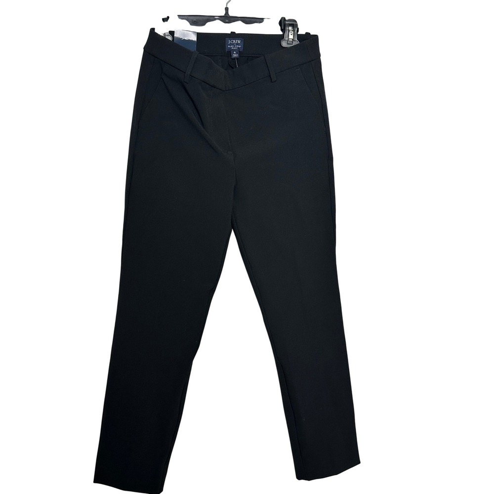 J. Crew Ruby Crop Pant Black Size 6 High Rise Straight‎ Leg